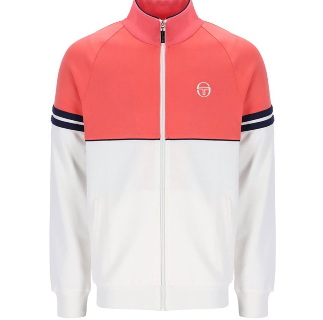 Sergio Tacchini Orion Track Top Deep Coral Gardenia