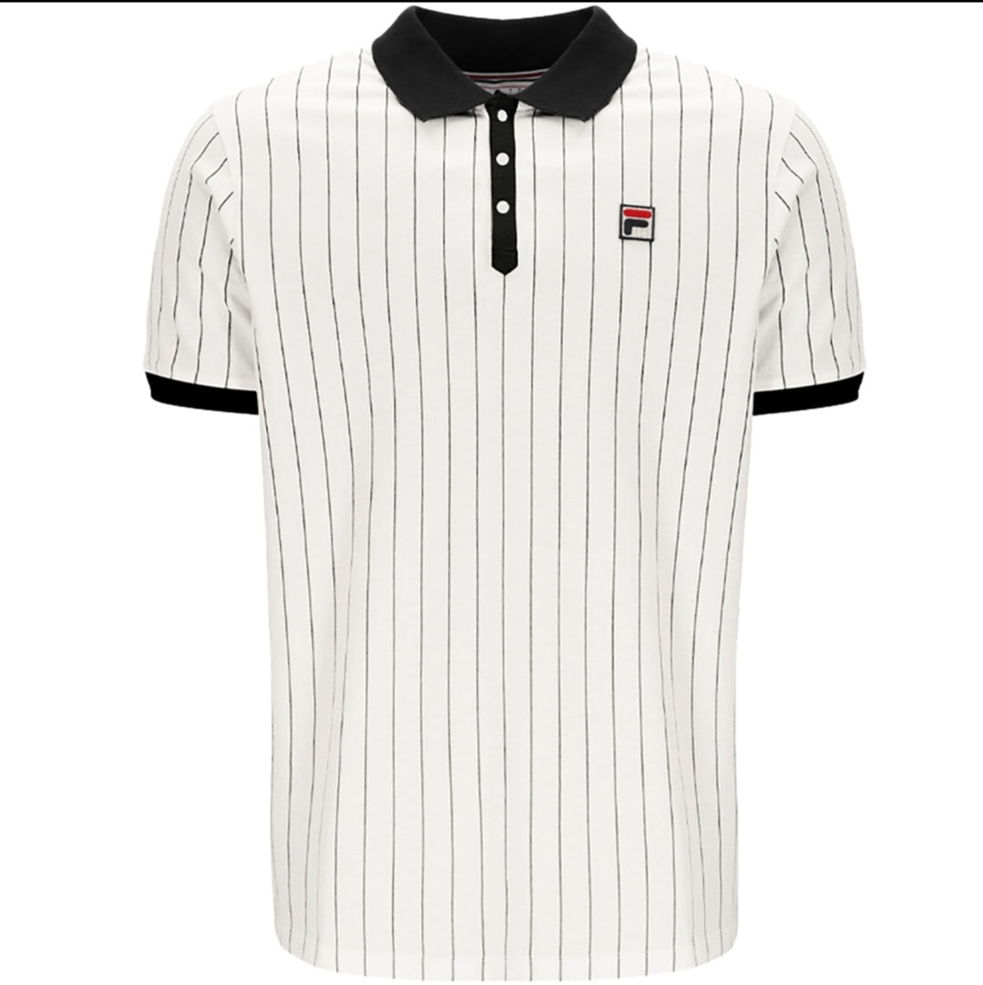Fila Classic Vintage Stripped Polo Gardenia/Black
