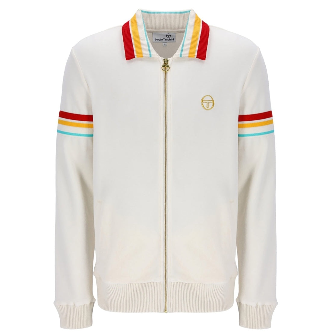 Sergio Tacchini Slice Velour Track Jacket - Gardenia