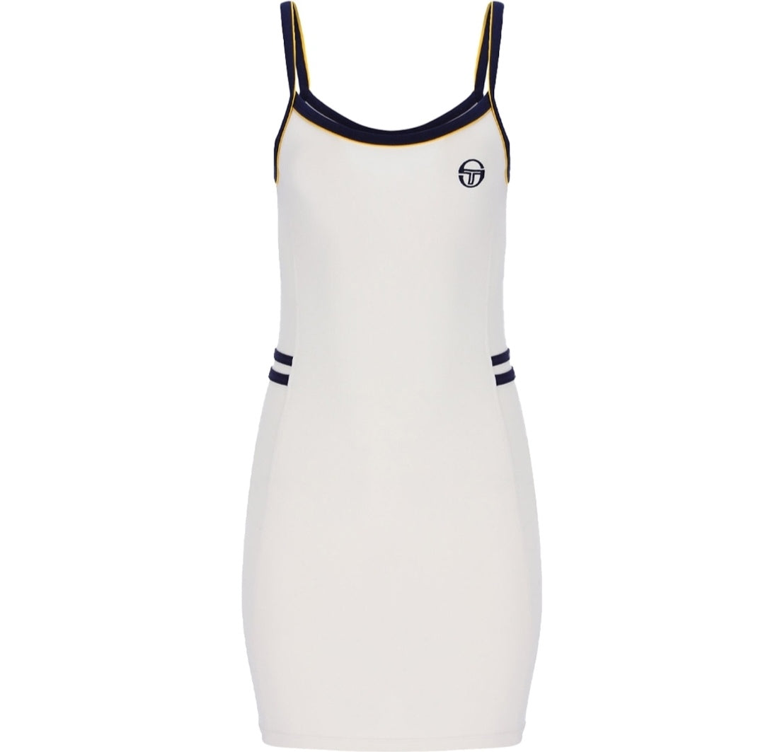 Sergio Tacchini Vinci Retro 80s Tennis Mini Dress - Gardenia